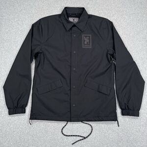 Chrome Industries Masonic Coaches Jacket Mens Small Black Snap Zip Polyester